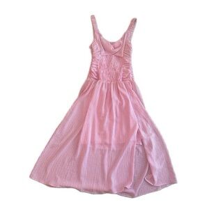 CC11 Flowy Pink Gingham Dress Size Small